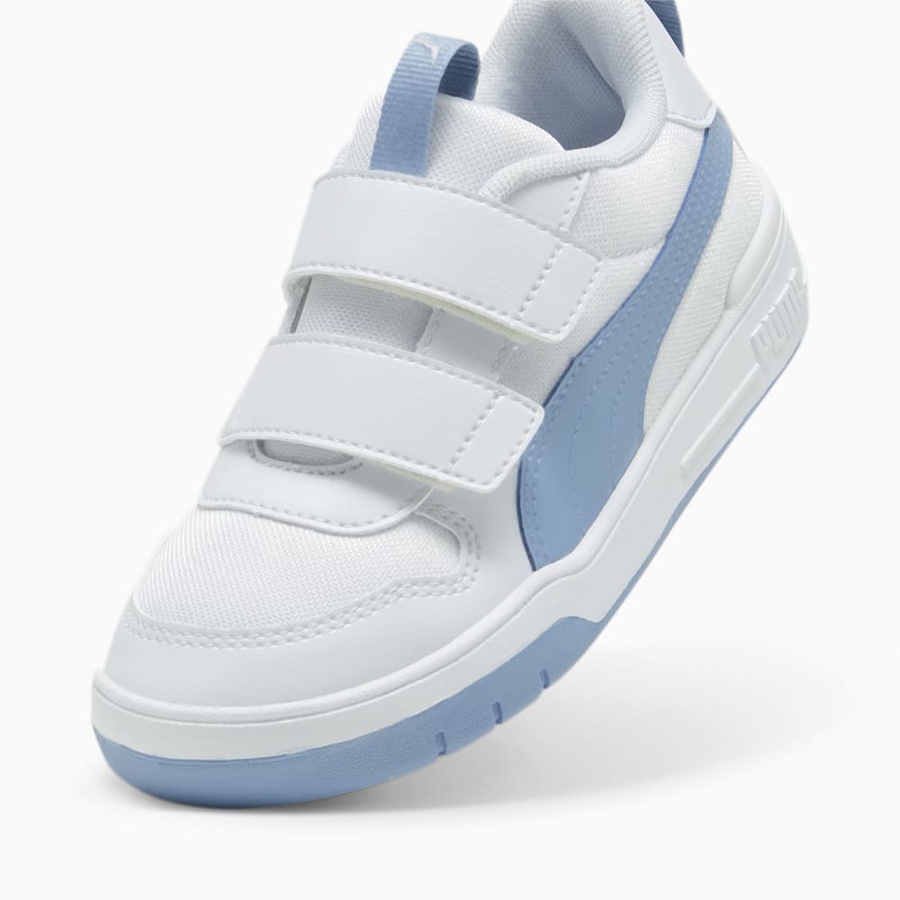 Puma Multiflex Mesh V Little Kids Trainers - Silver Mist-Zen Blue