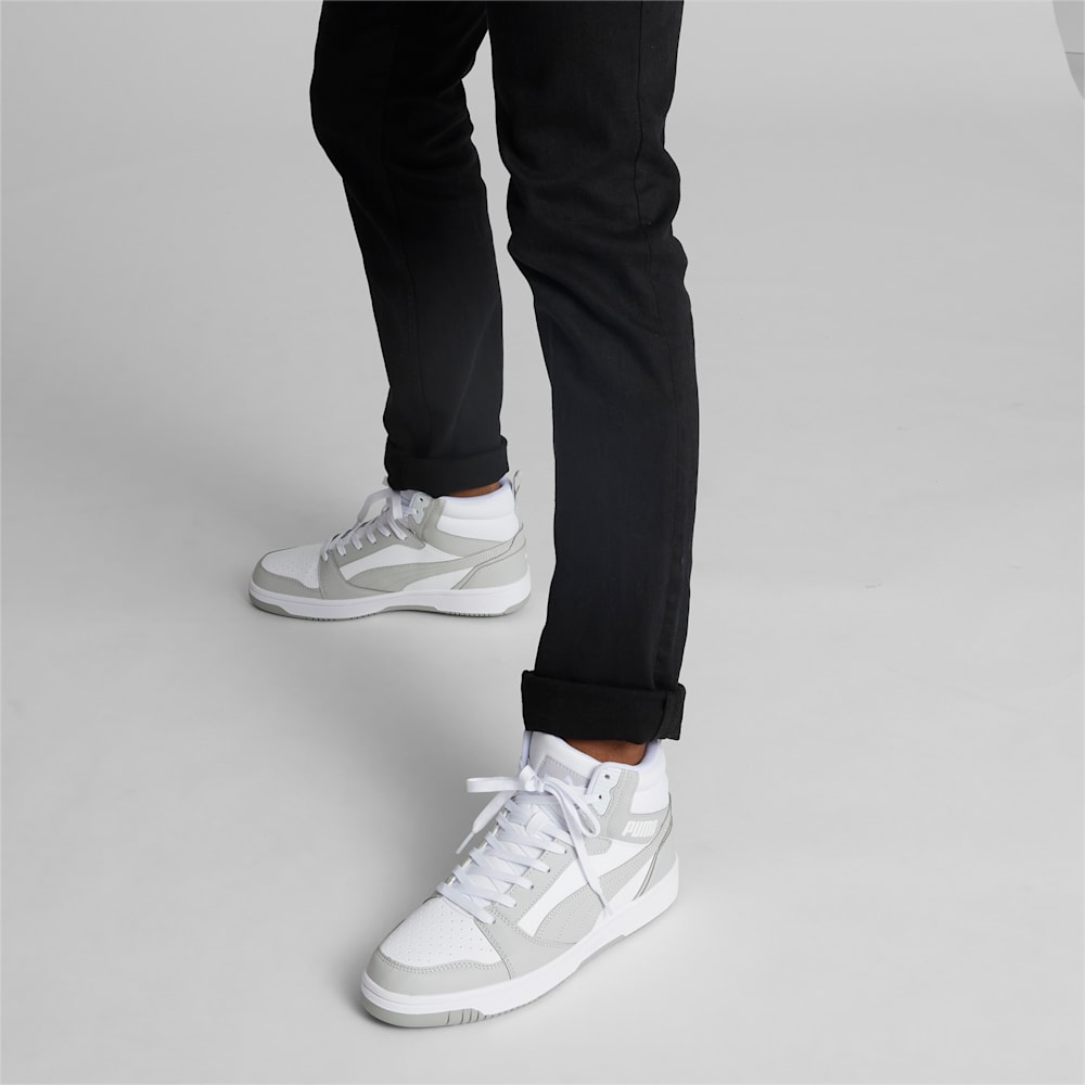 Puma Rebound V6 Wide Sneakers - White-Ash Gray