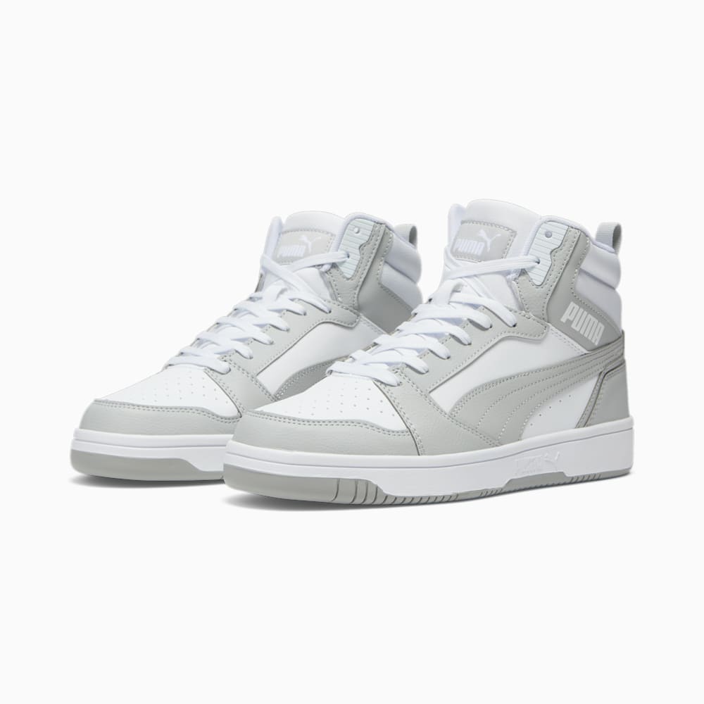 Puma Rebound V6 Wide Sneakers - White-Ash Gray