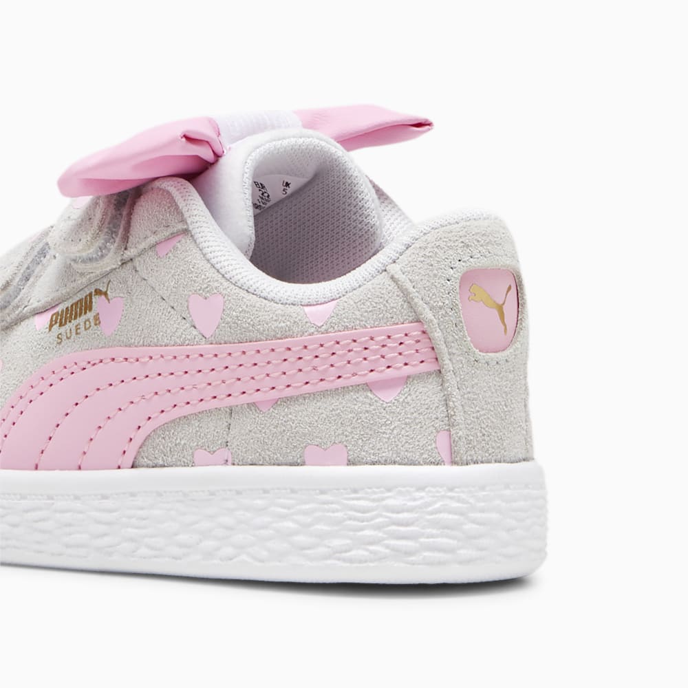 Puma Suede Classic Re-Bow V Toddler's Shoes - Silver Mist-Pink Lilac