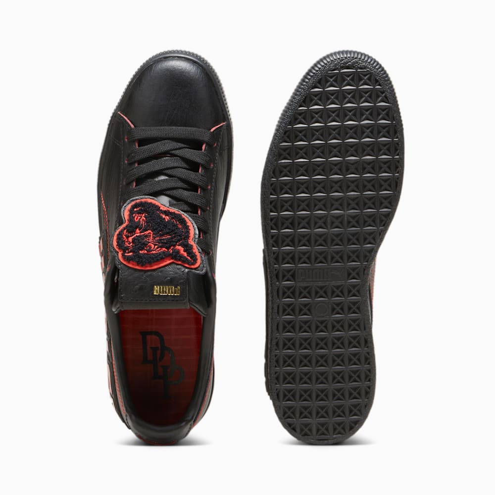 Puma x DAPPER DAN Clyde Sneakers - Black-Black-Burnt Red