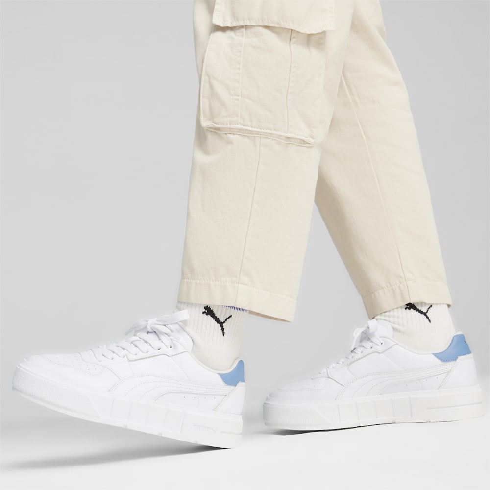 Puma Cali Court Leather Sneakers - White-Zen Blue