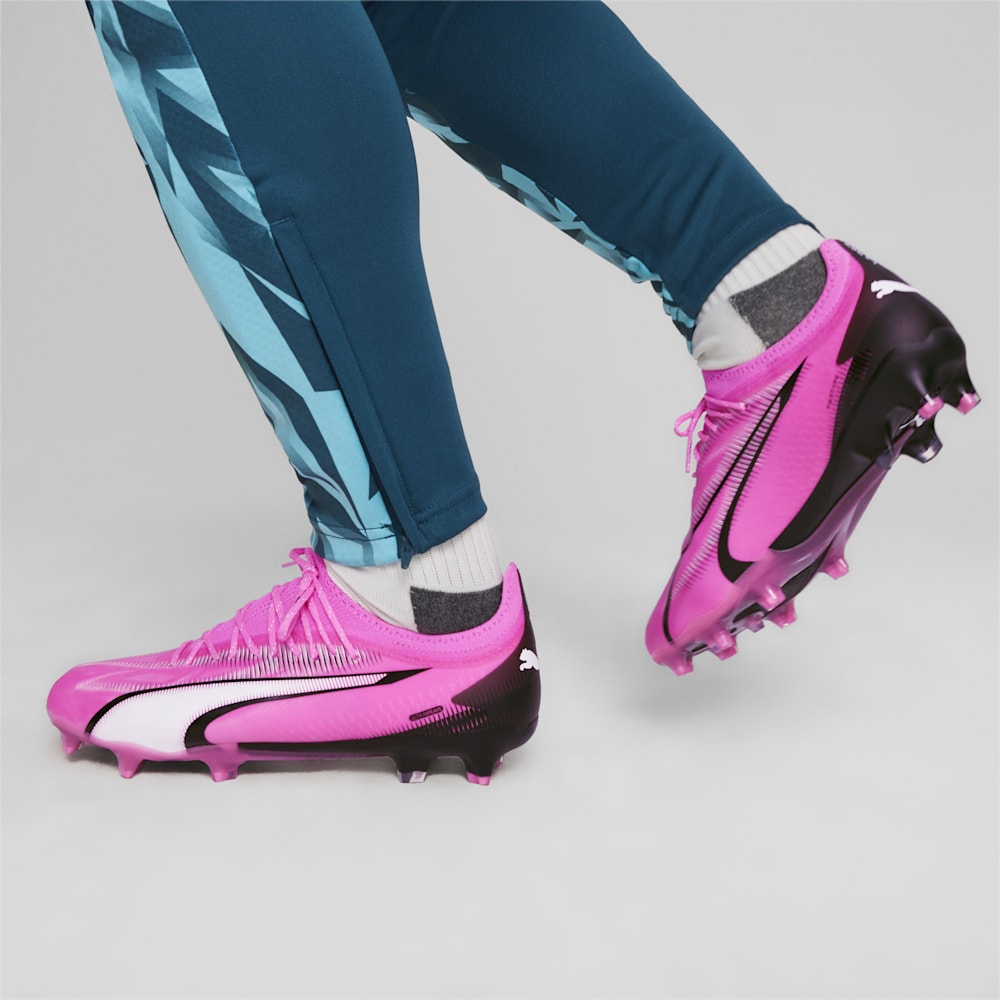 Puma ULTRA ULTIMATE FG/AG Soccer Cleats - Poison Pink-White-Black