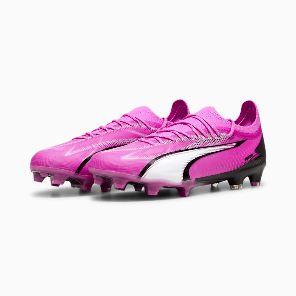 Puma ULTRA ULTIMATE FG/AG Soccer Cleats - Poison Pink-White-Black