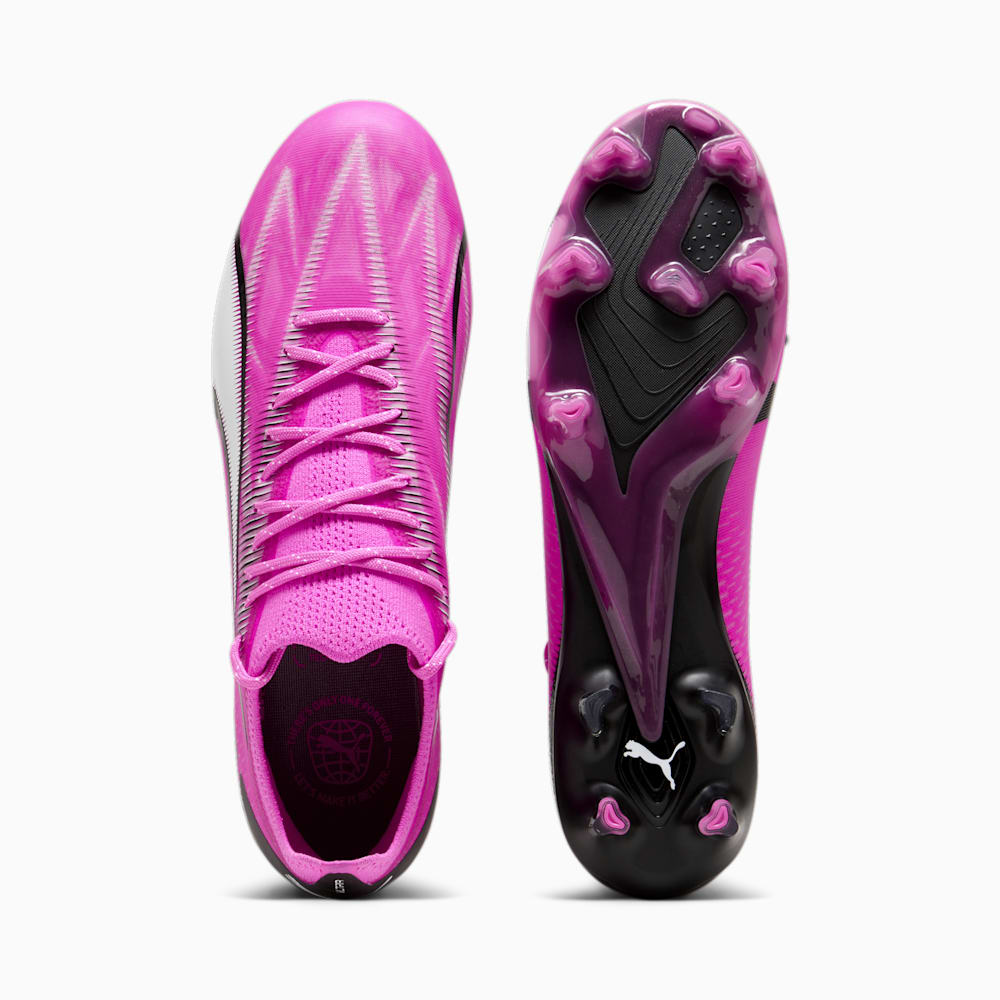 Puma ULTRA ULTIMATE FG/AG Soccer Cleats - Poison Pink-White-Black