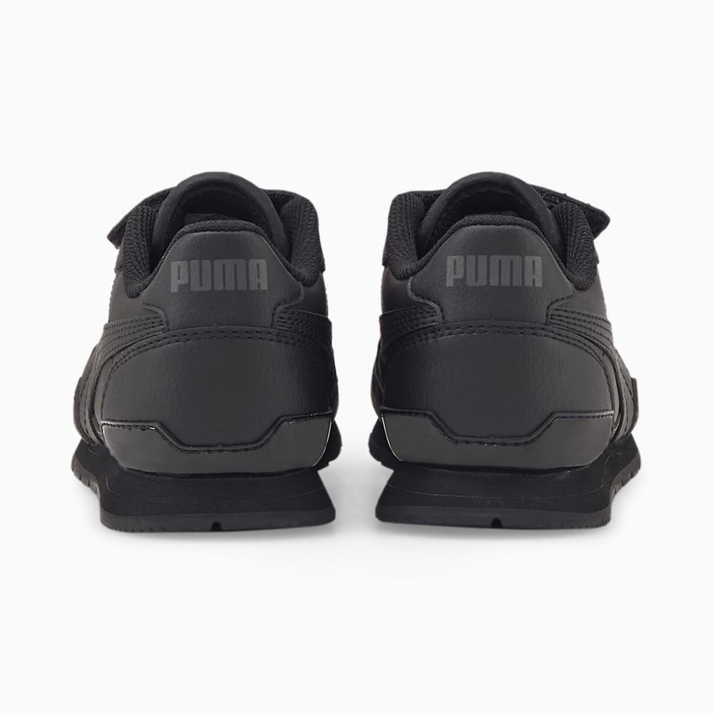 Puma ST Runner v3 Leather Little Kids Sneakers - Black-Black