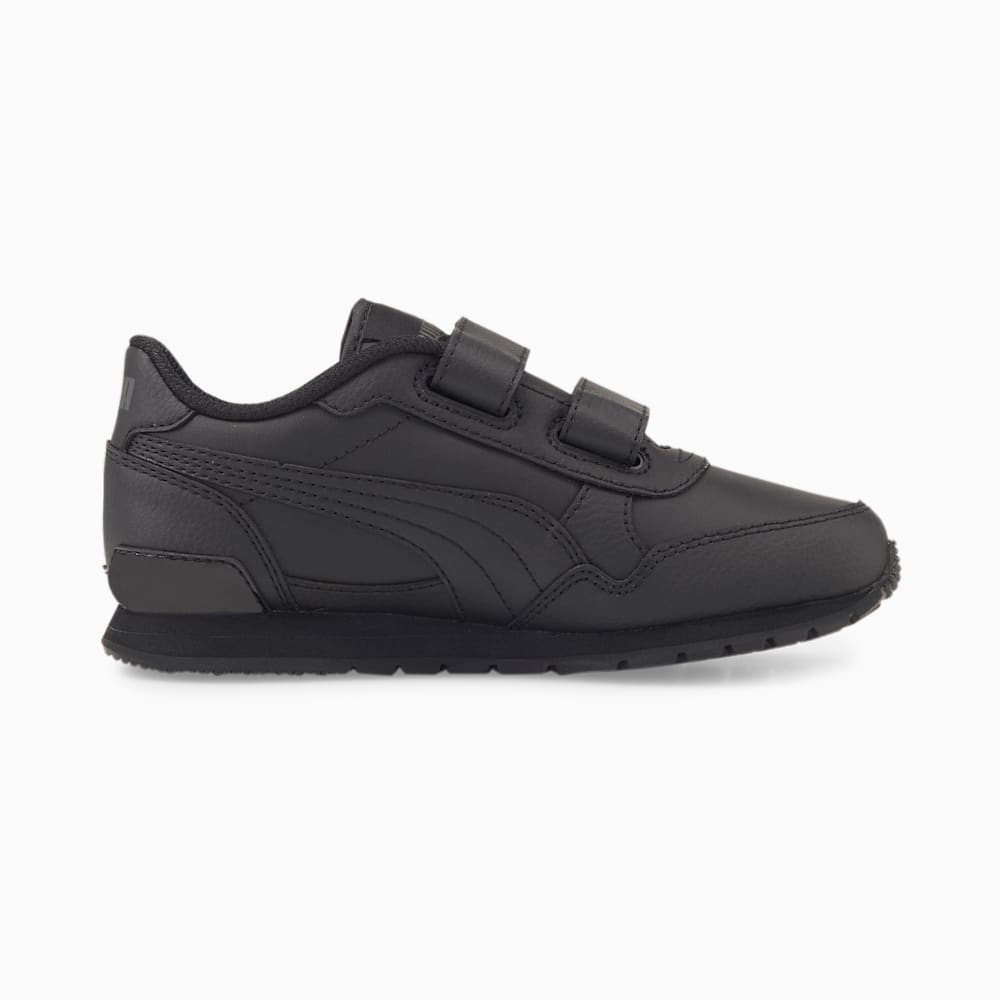 Puma ST Runner v3 Leather Little Kids Sneakers - Black-Black