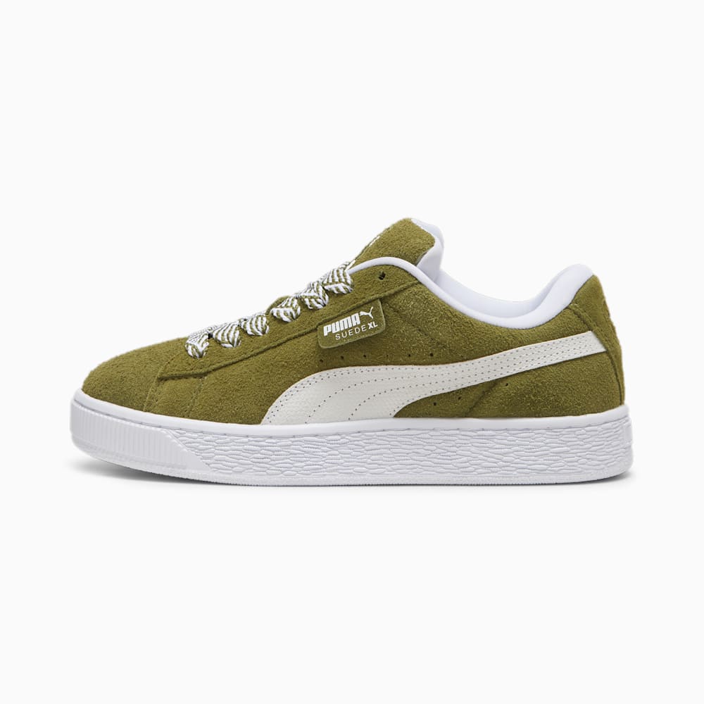 Puma Suede XL Soft Sneakers - Olive Green-White