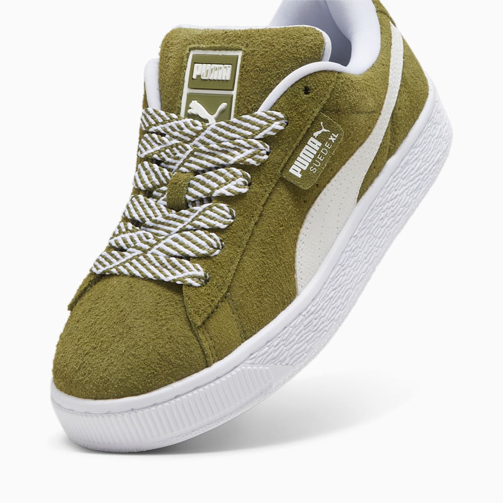 Puma Suede XL Soft Sneakers - Olive Green-White