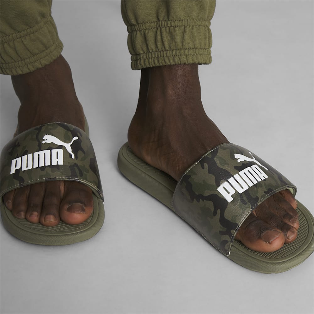 Puma Cool Cat 2.0 Camo Slides - Dark Olive-Black-Deep Lichen Green-White