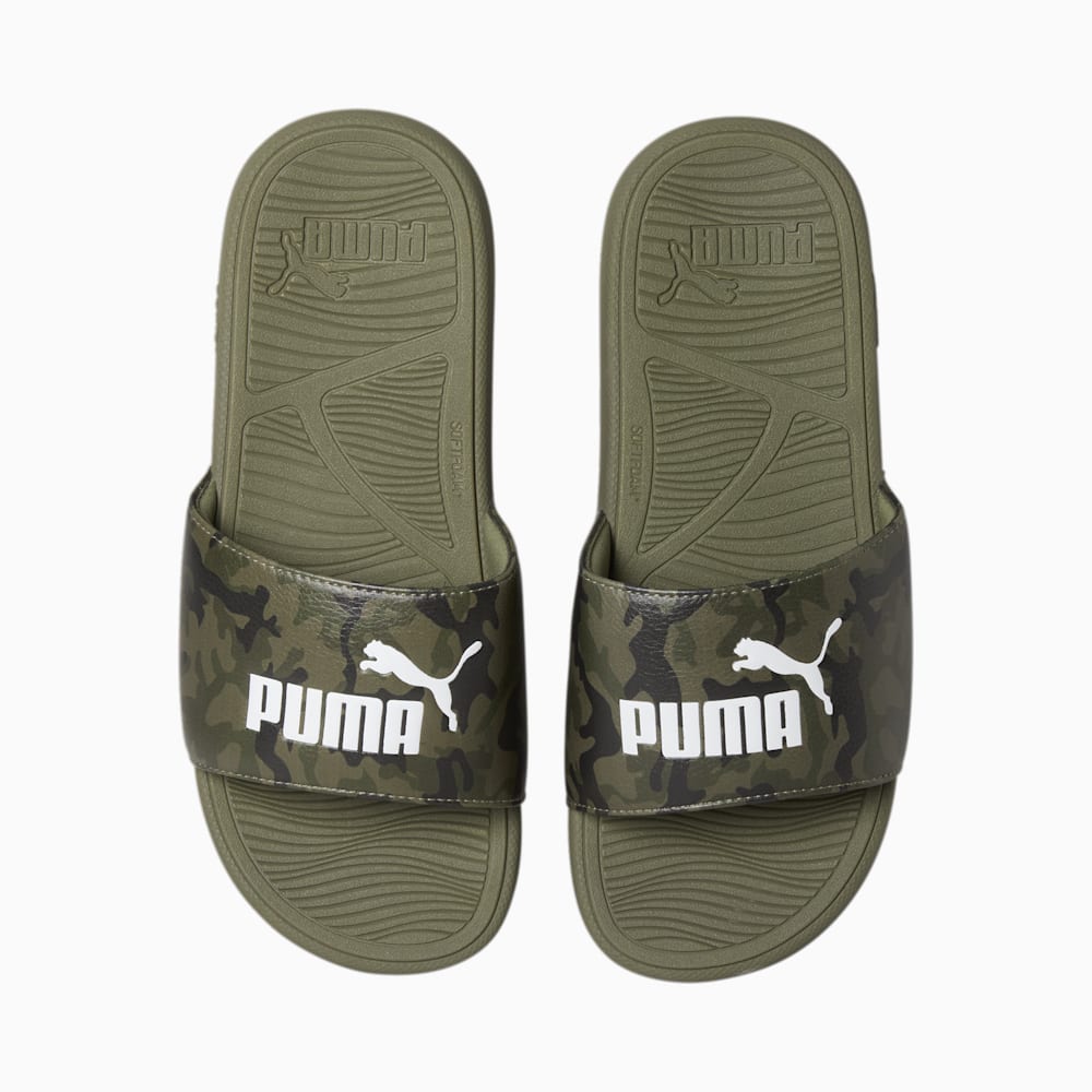 Puma Cool Cat 2.0 Camo Slides - Dark Olive-Black-Deep Lichen Green-White