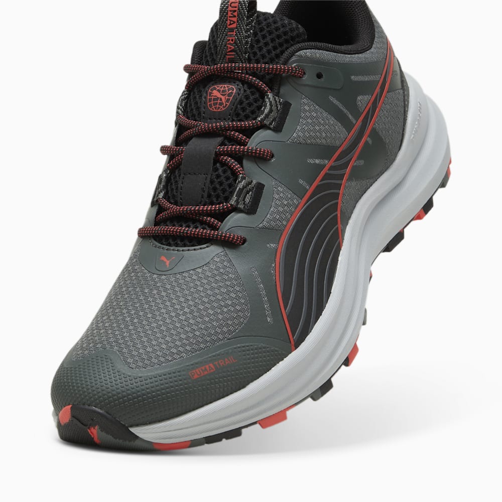 Puma Reflect Lite Trailrunning Shoes - Mineral Gray-Black-Active Red