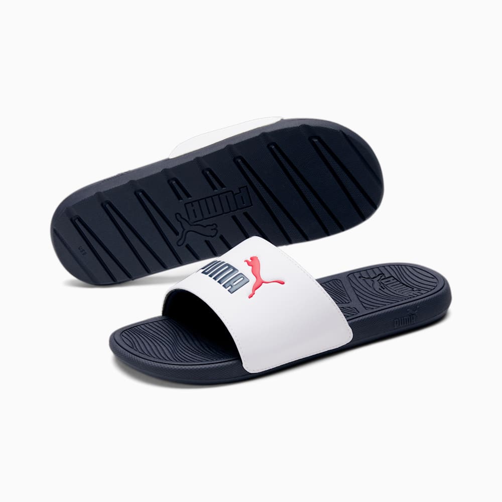 Puma Cool Cat 2.0 Slides - White-Parisian Night-Red