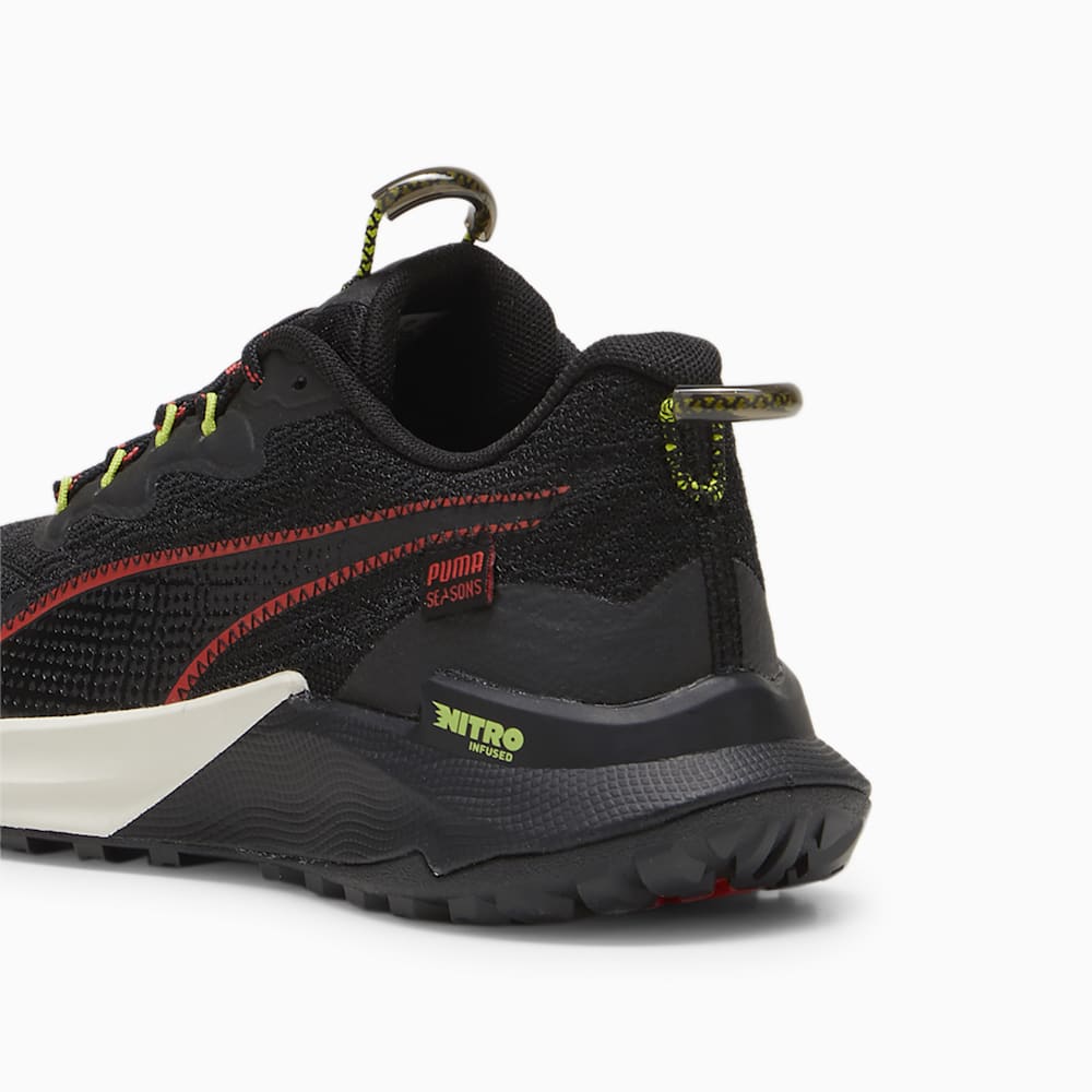 Puma SEASONS Fast-Trac NITRO™ 2 Running Shoes - Black-Active Red-Lime Pow