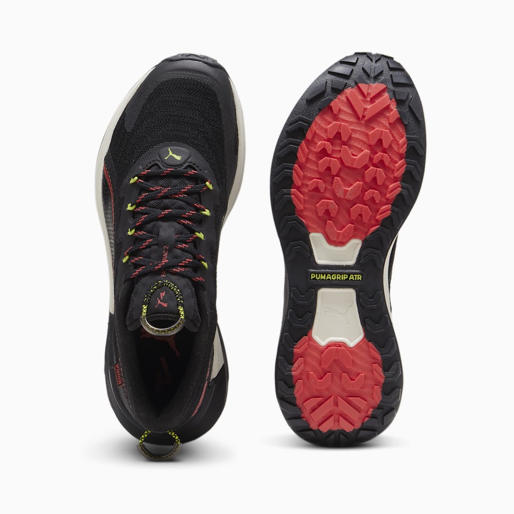 Puma SEASONS Fast-Trac NITRO™ 2 Running Shoes - Black-Active Red-Lime Pow