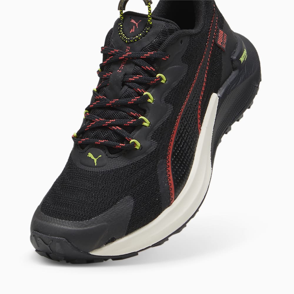 Puma SEASONS Fast-Trac NITRO™ 2 Running Shoes - Black-Active Red-Lime Pow