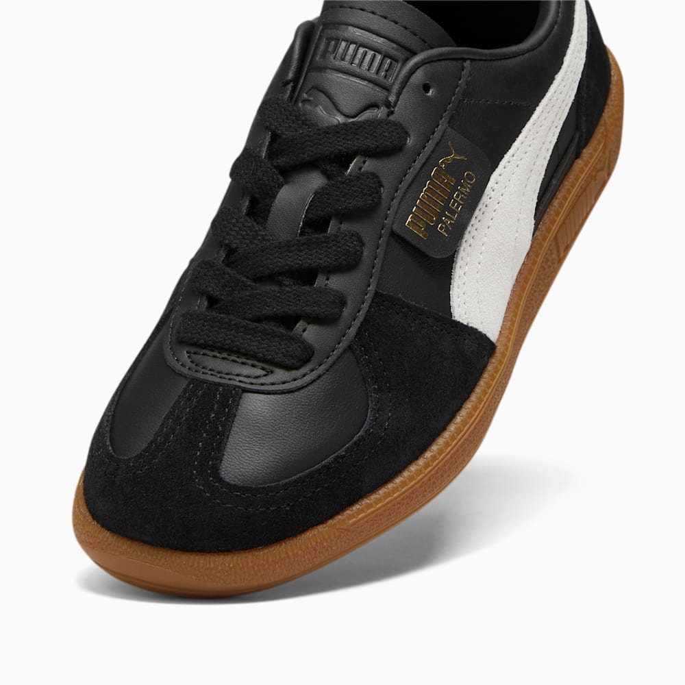 Puma Palermo Leather Sneakers - Black-Feather Gray-Gum