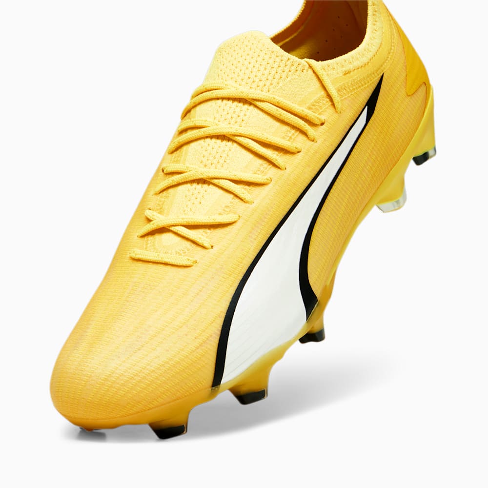 Puma ULTRA ULTIMATE FG/AG Soccer Cleats - Yellow Blaze-White-Black