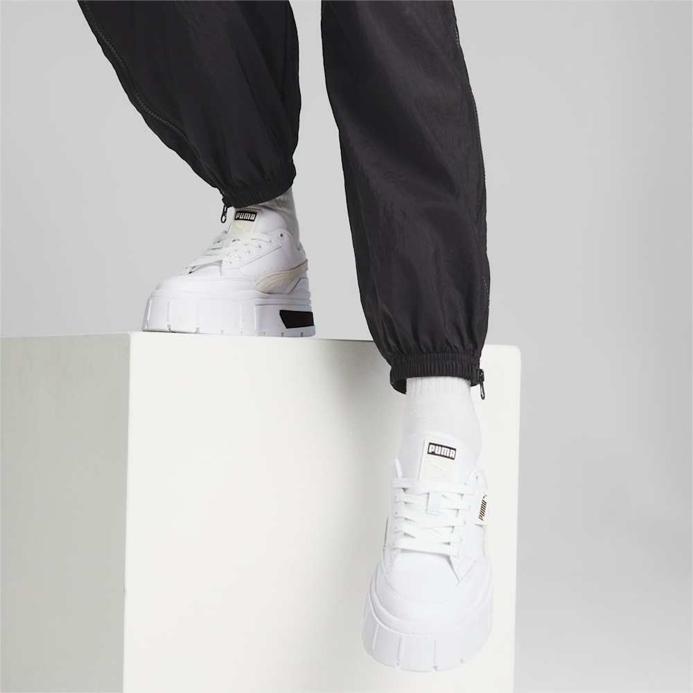 Puma Mayze Stack Sneakers - White-Vaporous Gray