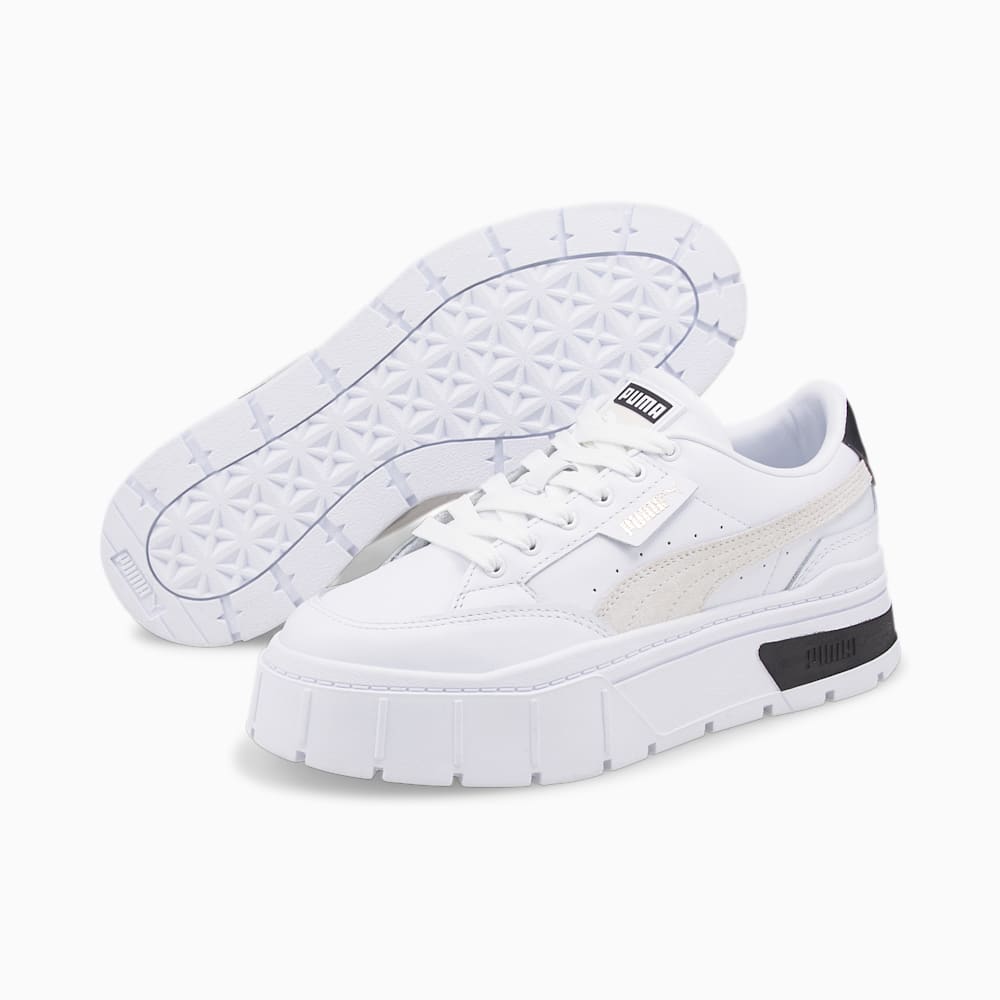 Puma Mayze Stack Sneakers - White-Vaporous Gray