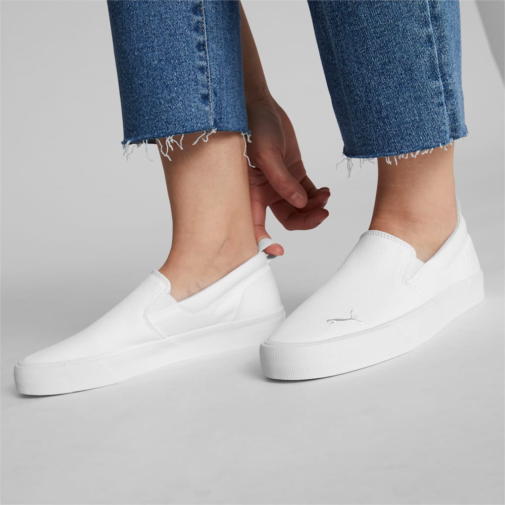 Puma Bari Slip-On Comfort Shoes - White-Silver