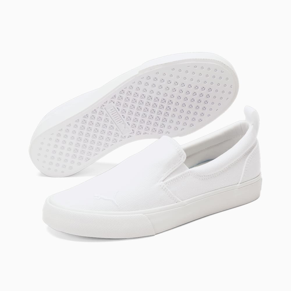 Puma Bari Slip-On Comfort Shoes - White-Silver