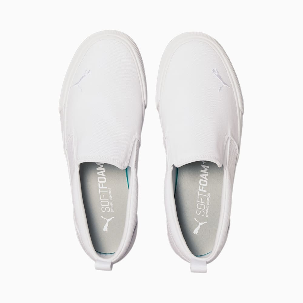 Puma Bari Slip-On Comfort Shoes - White-Silver