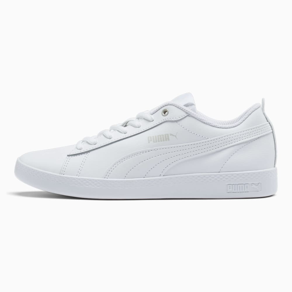 Puma Smash v2 Leather Sneakers - White-White