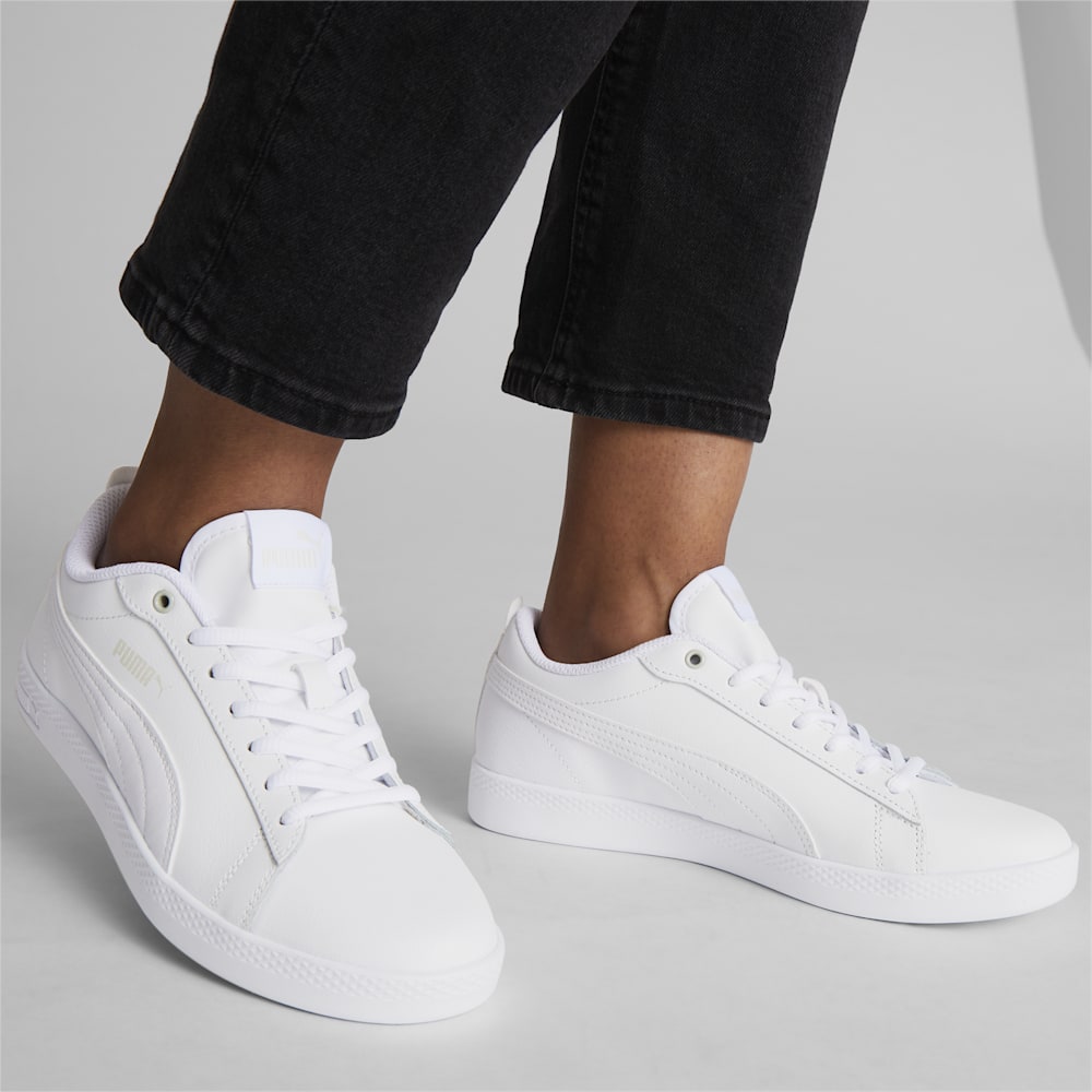 Puma Smash v2 Leather Sneakers - White-White