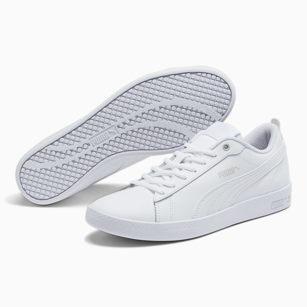 Puma Smash v2 Leather Sneakers - White-White