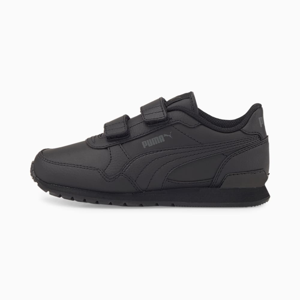 Puma ST Runner v3 Leather Little Kids Sneakers - Black-Black