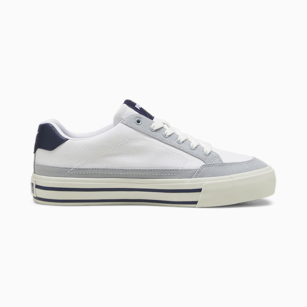 Puma Court Classic Vulc Unisex Sneakers - White-Navy-Cool Mid Gray