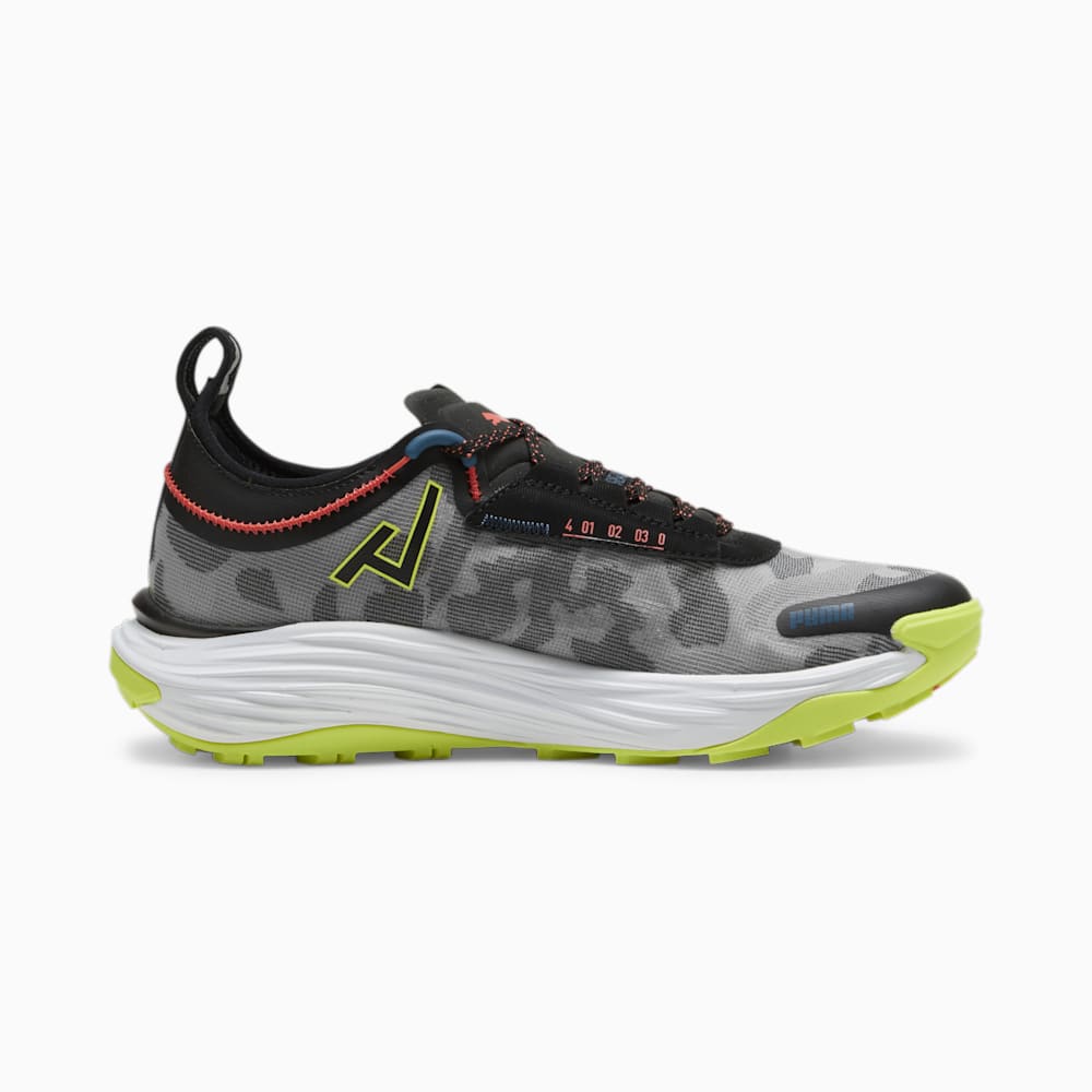 Puma SEASONS Voyage NITRO™ 3 Running Shoes - Black-Lime Pow-Active Red