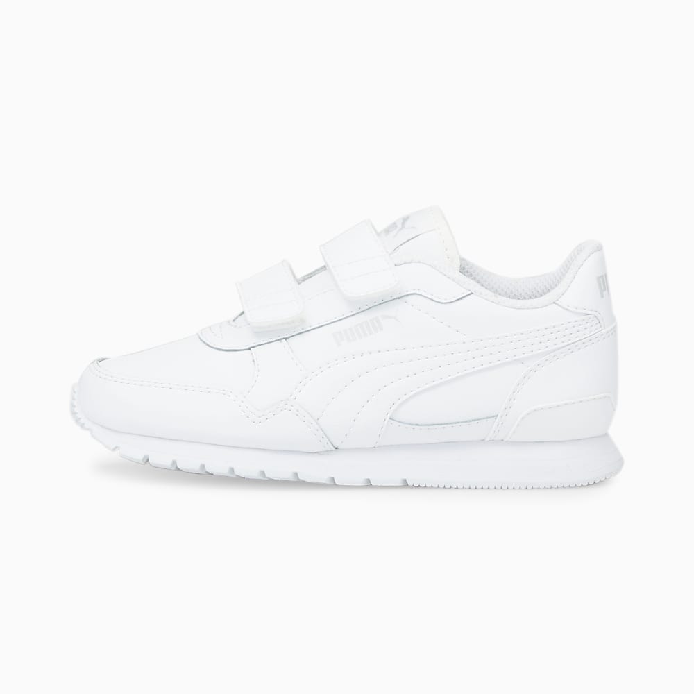 Puma ST Runner v3 Leather Little Kids Sneakers - White-White