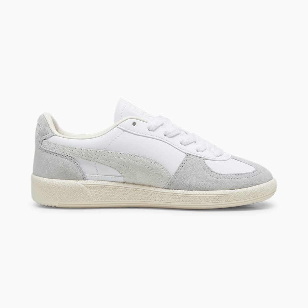 Puma Palermo Leather Big Kids Sneakers - White-Cool Light Gray-Sugared Almond