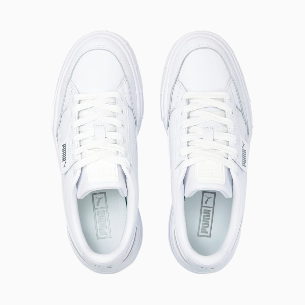 Puma Mayze Stack Leather Sneakers - White