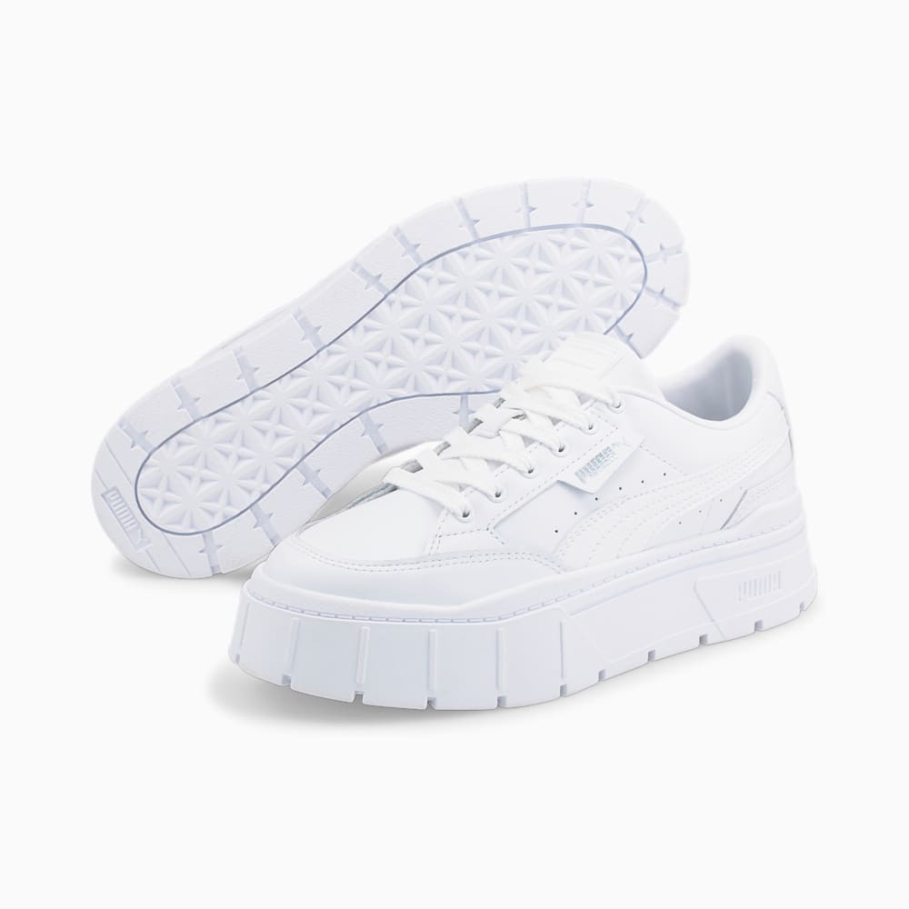 Puma Mayze Stack Leather Sneakers - White