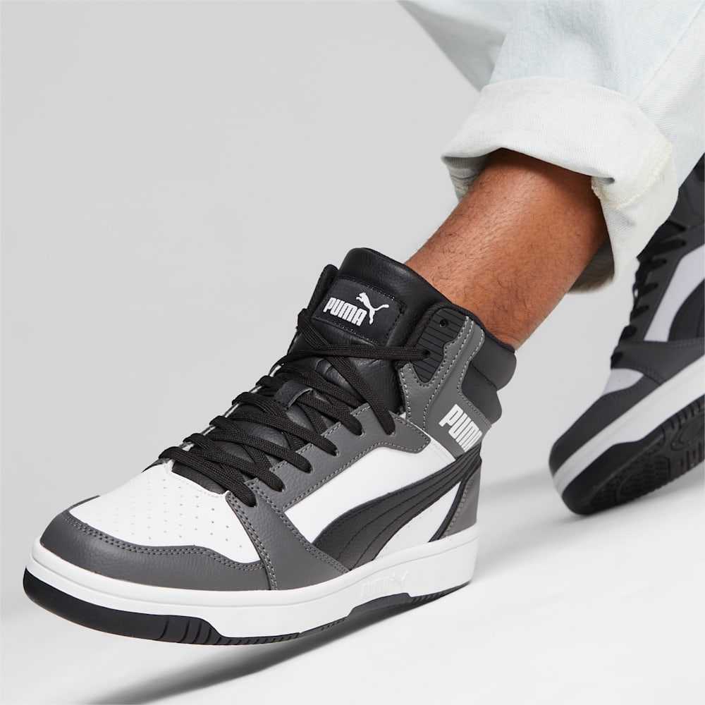 Puma Rebound Sneakers - White-Black-Shadow Gray