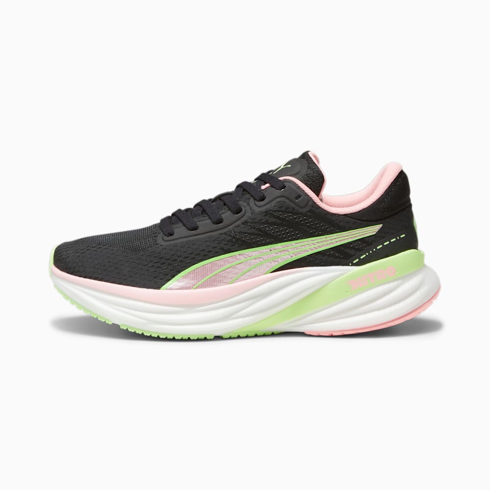 Puma Magnify NITRO™ 2 Running Shoes - Black-Koral Ice-Speed Green