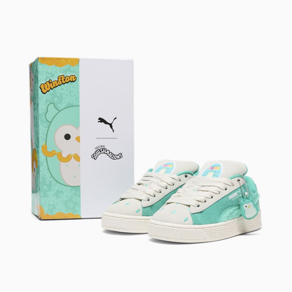 Puma PUMA x SQUISHMALLOWS Suede XL Winston Big Kids Sneakers - Warm White-Alpine Snow-Elektro Pool