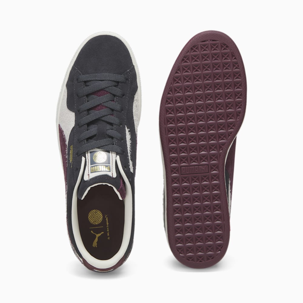 Puma Suede Camowave We Are Legends Deeply Rooted Sneakers - Strong Gray-Warm White-Aubergine