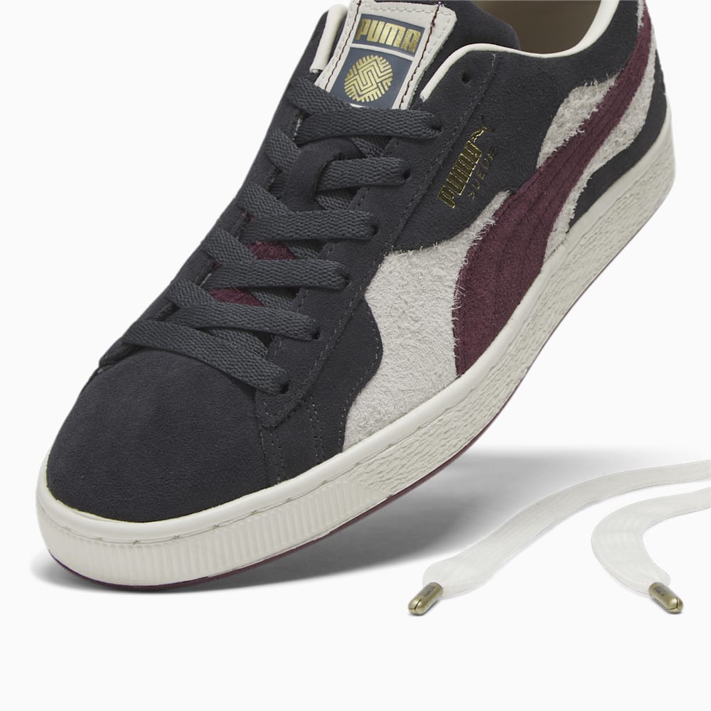 Puma Suede Camowave We Are Legends Deeply Rooted Sneakers - Strong Gray-Warm White-Aubergine