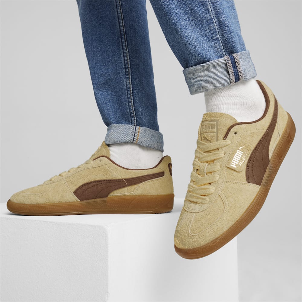 Puma Palermo Hairy Sneakers - Chamomile-Brown Mushroom