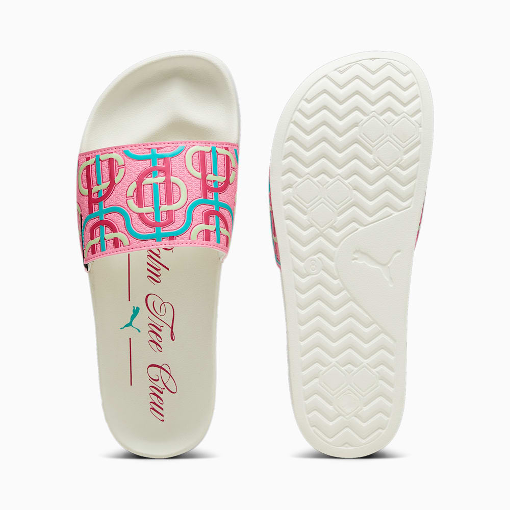 Puma x PALM TREE CREW Leadcat 2.0 Slides - Strawberry Burst-Pinktastic-Spectra Green-Warm White