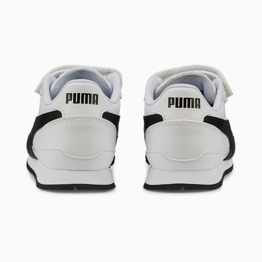 Puma ST Runner v3 Leather Little Kids Sneakers - White-Black