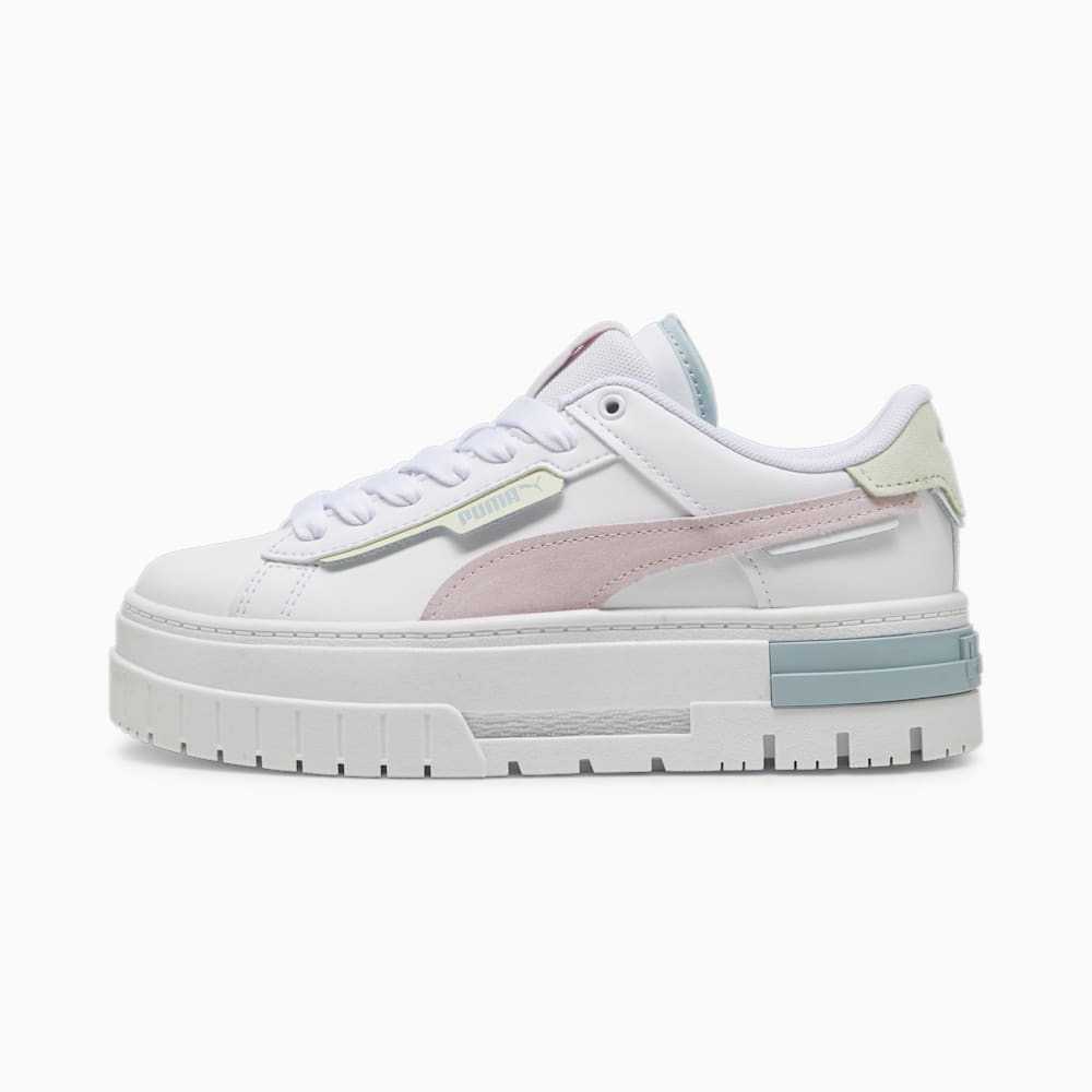 Puma Mayze Crashed Big Kids Sneakers - White-Whisp Of Pink