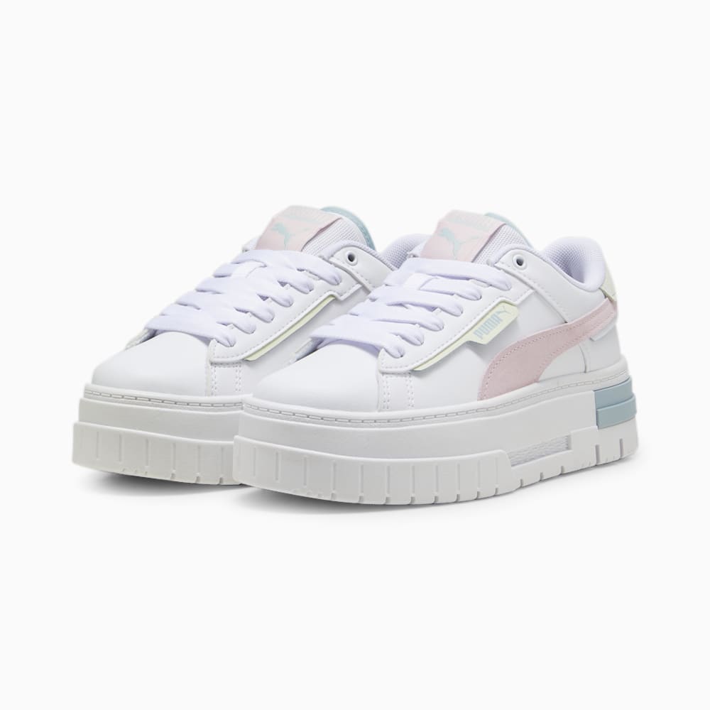 Puma Mayze Crashed Big Kids Sneakers - White-Whisp Of Pink