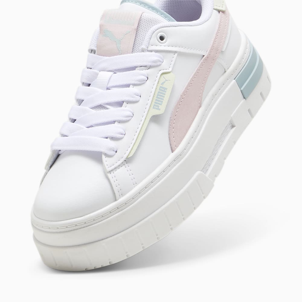 Puma Mayze Crashed Big Kids Sneakers - White-Whisp Of Pink