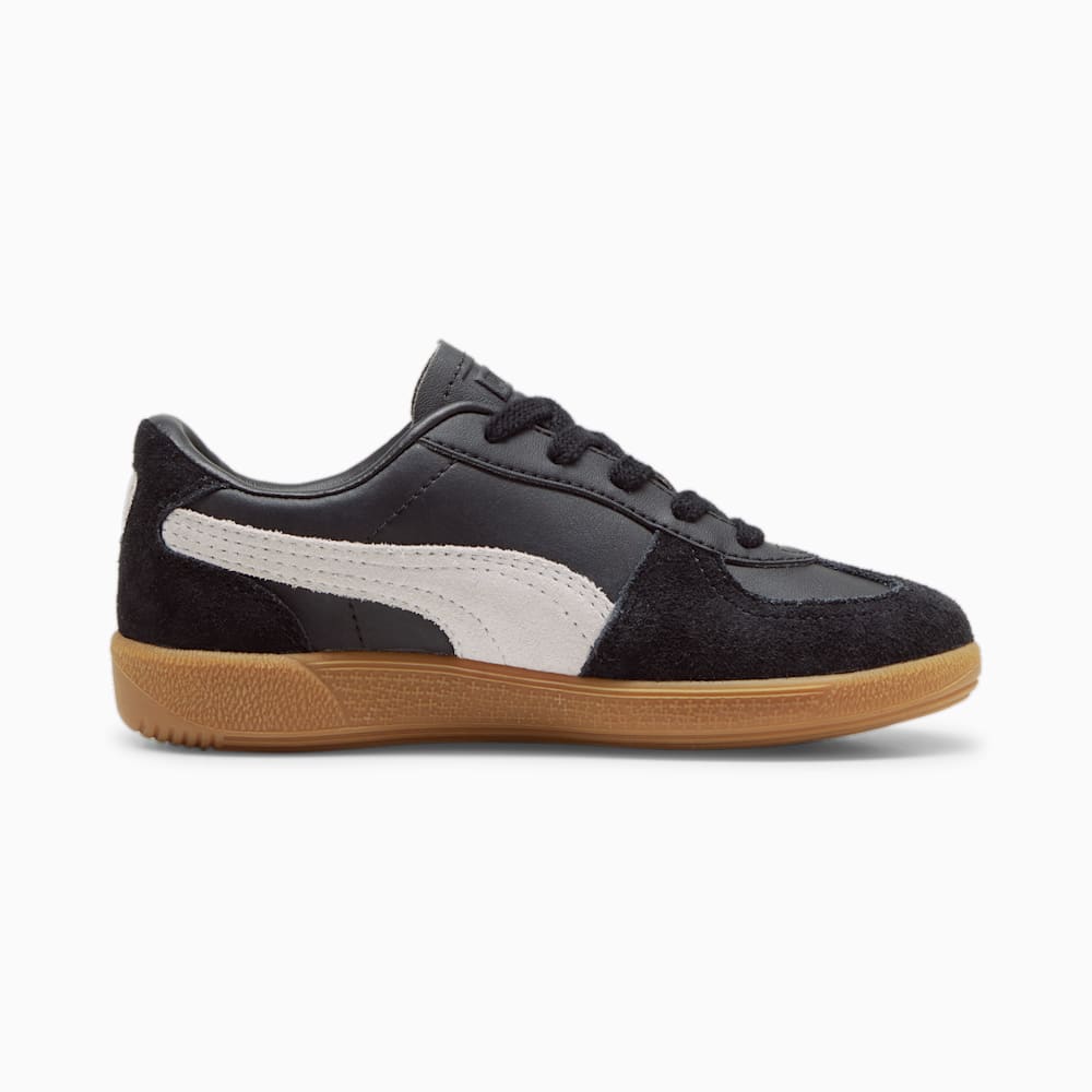 Puma Palermo Leather Little Kids Sneakers - Black-Feather Gray-Gum