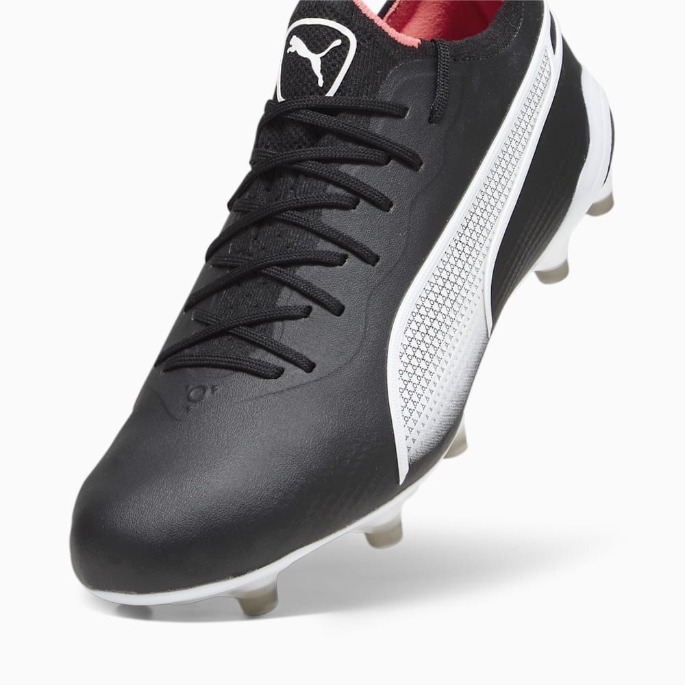 Puma KING ULTIMATE FG/AG Soccer Cleats - Black-White-Fire Orchid